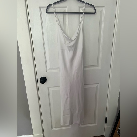 Show Me Your Mumu Verona Midi Dress - Ivory Luxe Satin - Size XL - Picture 2 of 5